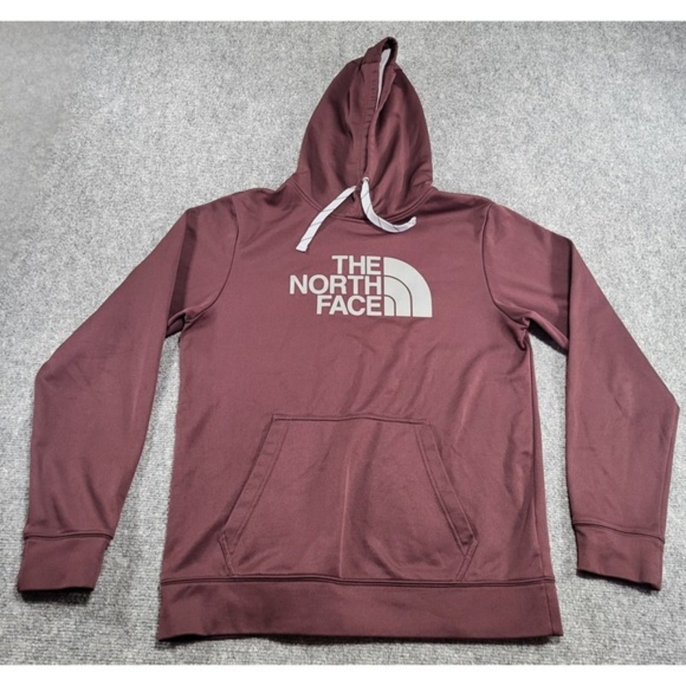The North Face Drew Peak Hoodie Sweatshirt Men's Medium Maroon Pullover Outdoors